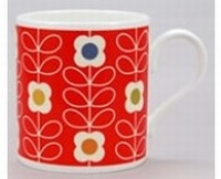 Linear Stem Poppy Mug Red